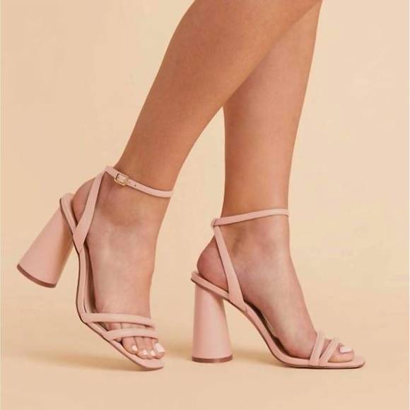 NEW BIRDY GREY julia chunky heel in nude blush